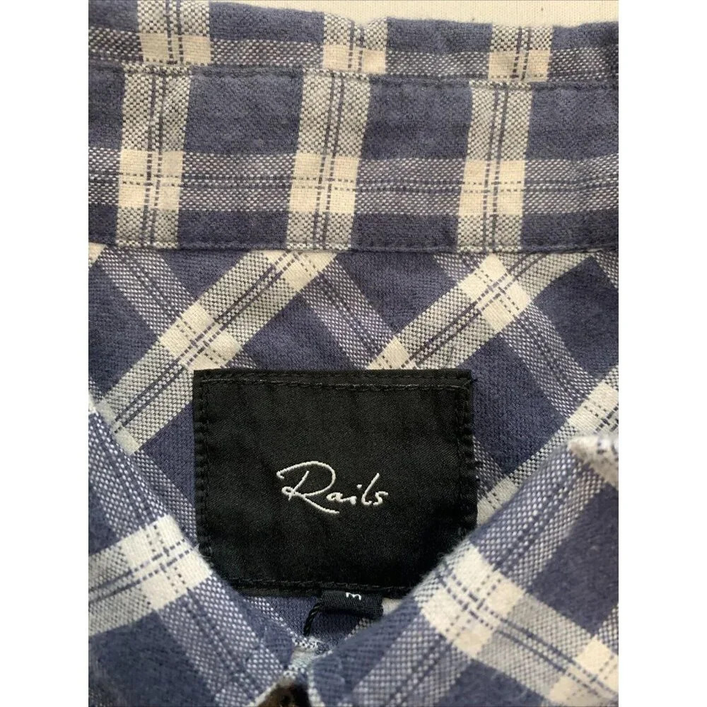 Rails Men's Blue Reid Long Sleeve Button Down Shirt Medium NWT - Picture 7 of 12